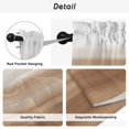 thumbnail image 5 of Brown White Ombre Tier Curtains, Vintage Farmhouse Abstract Striped Light Filtering Kitchen Curtains, 2Pcs Rod Pocket Half Window Treatments Panels for Sink Cafe Cabinet Camper 27.5x24 Inches, 5 of 9