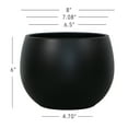 thumbnail image 7 of Mainstays Jordan 8" x 8" x 6" Medium Round Rich Black Resin Planter, 7 of 7