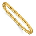 thumbnail image 2 of Auriga Fine Jewelry 14K Yellow Gold Polished Square Twisted Bangle for Women, 2 of 6