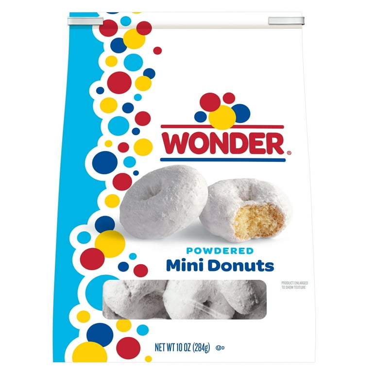 Wonder Powdered Mini Donuts, Shareable Powdered Donuts, 10