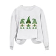thumbnail image 4 of Up to 65 off!Lolmot St Patricks Day Sweatshirt Women Causal Fleece Lined Pullover Tops Cute Gnomes Shamrock Print Blouse Irish Festival Holiday Tee Long Sleeve Tops, 4 of 4