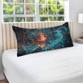 thumbnail image 4 of Digital Map Plush Pillow Cases Standard Size Ultra Soft Warm Pillowcases with Zipper 20"x26", 4 of 9