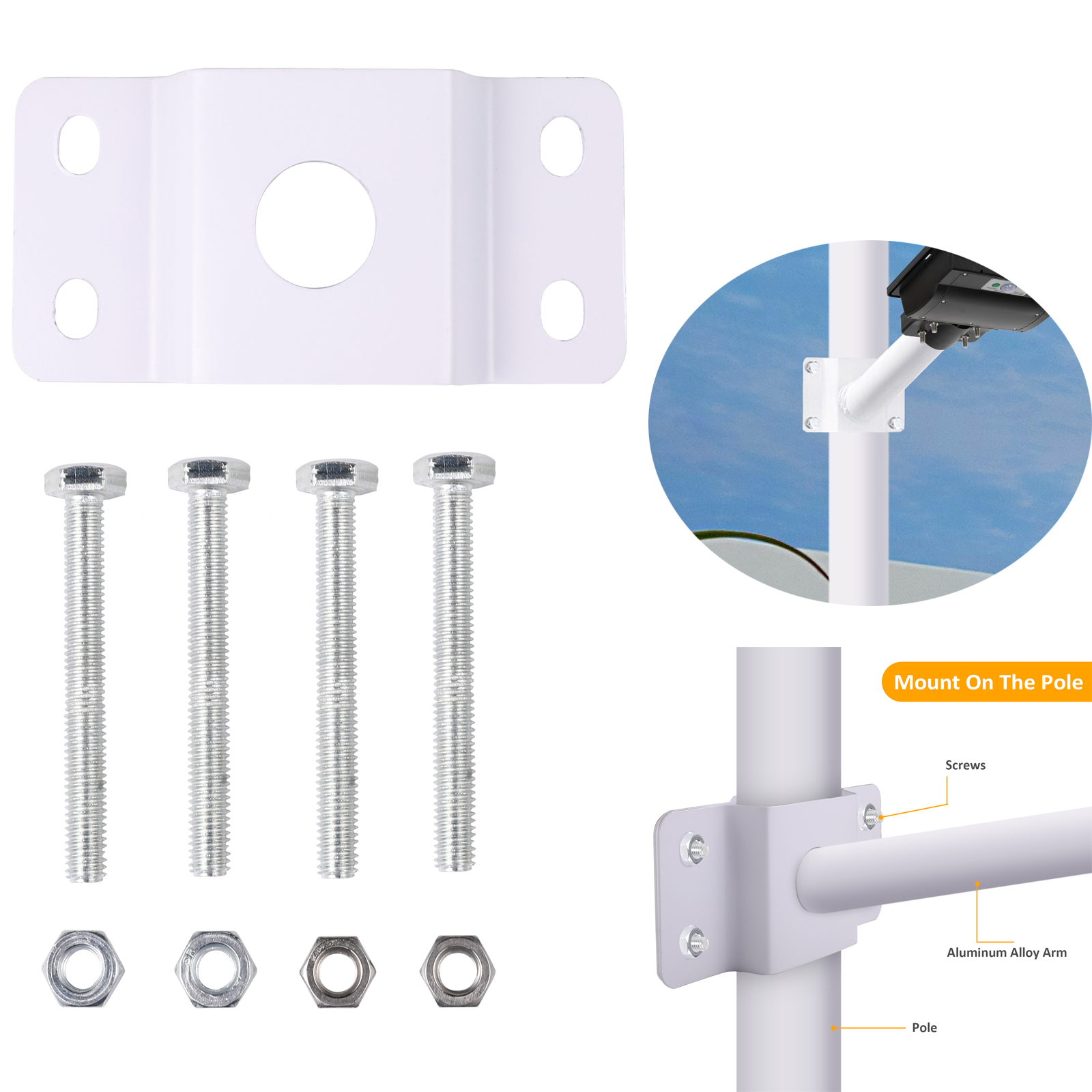 Solar Street Light Mounting Bracket Flood Light Accessories,for Mounted