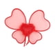 thumbnail image 2 of Ala de mariposa versátil y romántica para juego de simulación, corazón rojo para accesorios de fotos navideñas Red de malla con ribete, 2 of 9