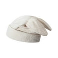 thumbnail image 3 of fenteer Cute Rabbit Ear Knitted Hat Beanie Comfortable Casual Winter Cap for Outdoor Beige, 3 of 8