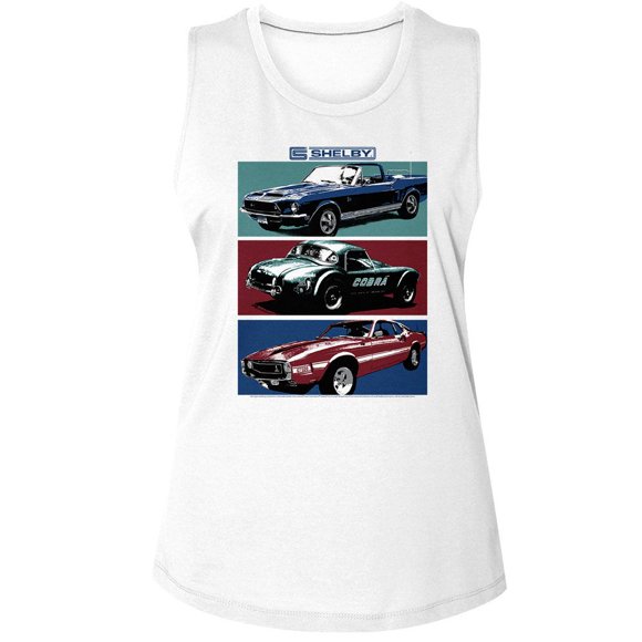 Carroll Shelby Motors Cars Débardeur Blanc pour Femmes S
