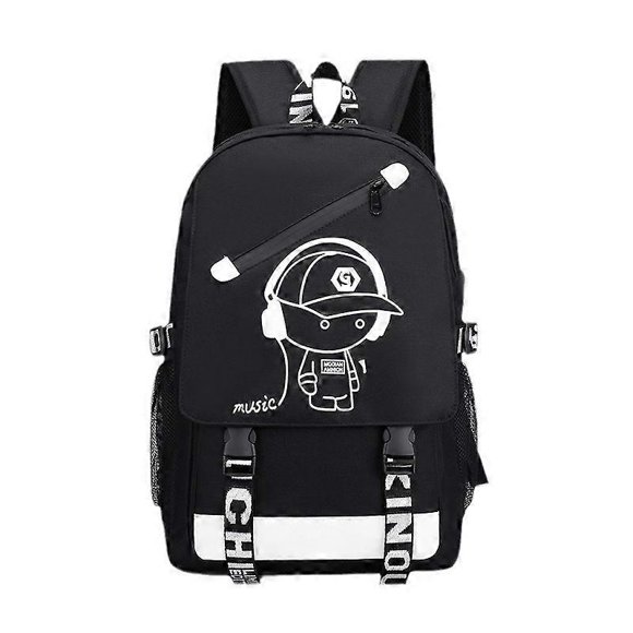 Anime Luminous Backpack Noctilucent School Bags Daypack USB chargeing Port Laptop Bag for Cool Girls Boys Teens Outdoor Backpack Type 1
