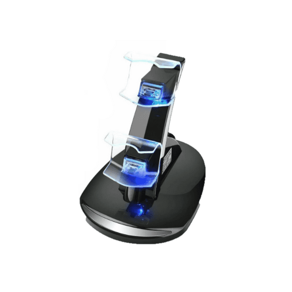 Cargador Controlador Usb Doble Para Mando Ps4 Malubero Negro