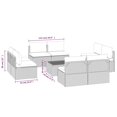 thumbnail image 4 of vidaXL 9 Piece Garden Lounge Set with Cushions Grey Poly Rattan, 4 of 5