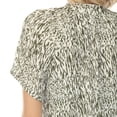 thumbnail image 5 of White Mark Short Sleeve Printed Tie-Neck Blouse, Women's, S-XL, 5 of 6