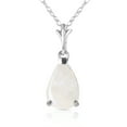 thumbnail image 4 of Galaxy Gold 14k14" White Gold Natural Pear-shaped Opal Drop Pendant Necklace, 4 of 4
