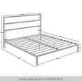 thumbnail image 6 of Castle Place King Platform Bed, Metal Frame, Black, 6 of 7