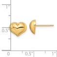 thumbnail image 3 of Finest Gold 14K Yellow Gold Polished Puffed Heart Post Earrings, 3 of 3