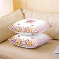 thumbnail image 3 of Erosebridal Letter Initial Throw Pillow Covers 22x22,Monogrammed Personalized Pillow Cases,Flower Decor, 3 of 7