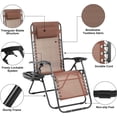 "NiamVelo Zero Gravity Lawn Chair, Outdoor Patio Recliner with Pillow