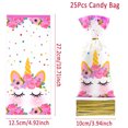 thumbnail image 1 of Bolsas de embalaje para dulces con temática de unicornio, 25/50/100 piezas, decoración para fiesta de cumpleaños de niños, Baby Shower, bolsa de regalo de boda, suministros para fiestas, 1 of 5
