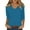 Blue, variant on 3/4 Sleeve T Shirts for Women Casual V Neck Solid Color Undershirts Soft Comfy Plain T Shirts M, Gifts for Women