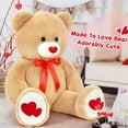 thumbnail image 5 of MaoGoLan 4ft Big Teddy Bear with Love Footprints 47"Giant Bear Plush Toys, 5 of 7