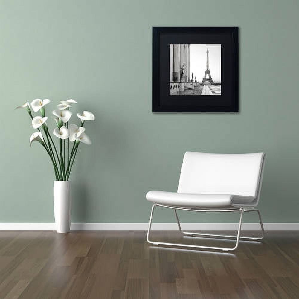 Trademark Fine Art "Tour Eiffel 5" Canvas Art by Alan Blaustein, Black Matte, Black Frame