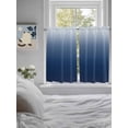 thumbnail image 4 of Tier Curtains 45 Inches Long, Navy Blue Ombre Window Treatment Curtain Drapes, Modern Abstract Art Gradient Aesthetics Window Half Privacy Curtains for Bedroom Bathroom, 42"x45", 2 Panels, 4 of 7