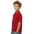 thumbnail image 4 of Paragon Youth Saratoga Performance Polo, Moisture-Wicking Microfiber Shirt, UPF 30+, Red, S, 4 of 5