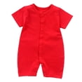thumbnail image 2 of Ymyiu Baby Boy Bodysuit Newborn Unisex Infant Snap Suit for Baby 6 12 Months (Red,6-12 Months), 2 of 4