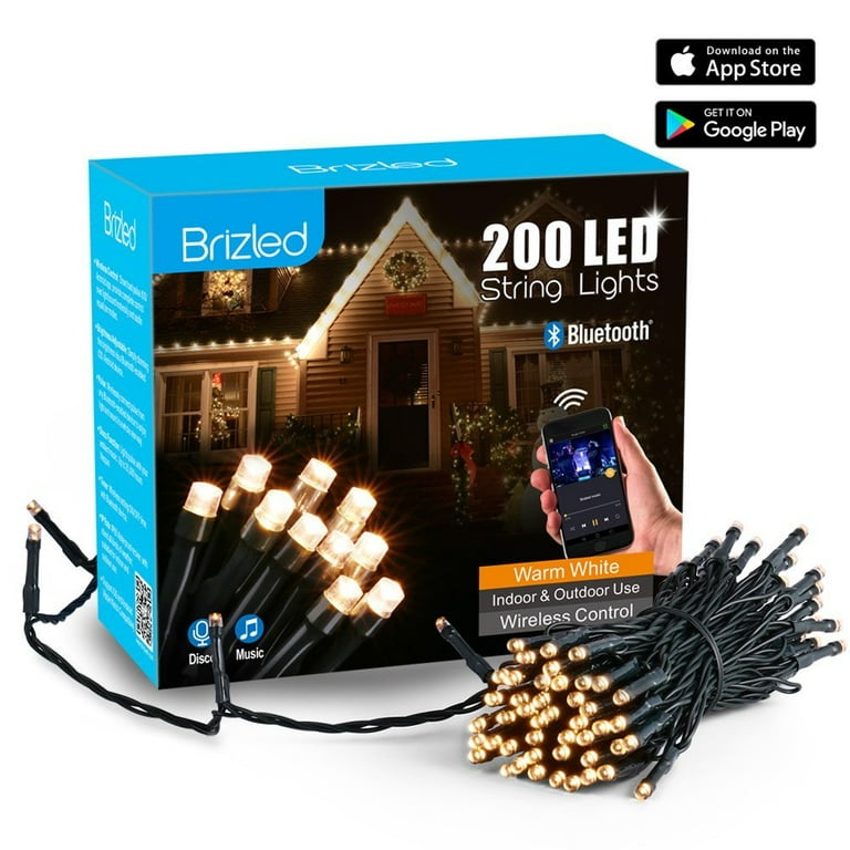 Brizled Christmas string lights Dimmable LED Lights 200 LED 65ft