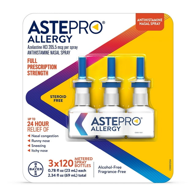Astepro Adult Nasal Spray 120 ml./bottle, 3 pk.