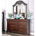 thumbnail image 3 of Furniture of America Leonora Traditional Dresser and Mirror Set, Cherry, 3 of 7