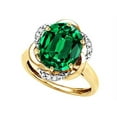 thumbnail image 2 of Star K � Large Oval 12x10mm Simulated Emerald Knot Big Stone Ring, 2 of 9