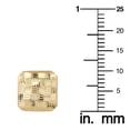 thumbnail image 3 of KoolJewelry 10k Yellow Gold Weave Design Square Post Earrings, 3 of 4
