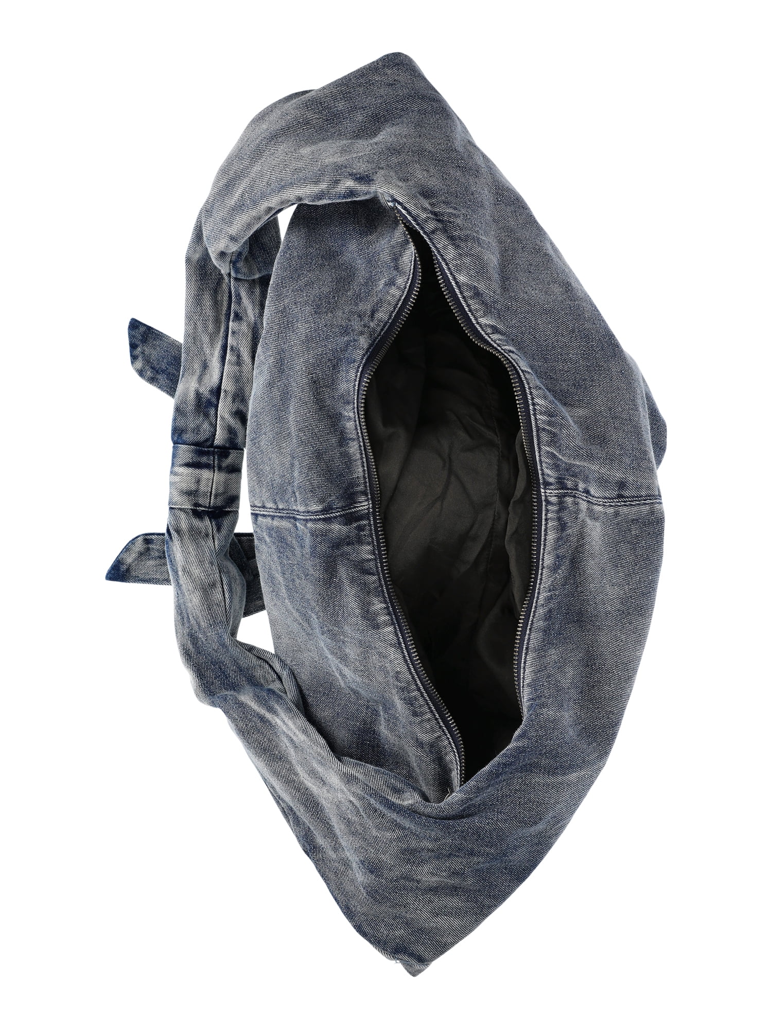 No Boundaries Women's Bow Hobo Bag, Blue Denim