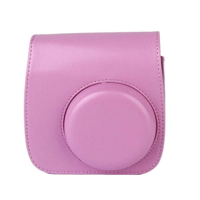 Correa de hombro para bolsa de cámara de cuero PU para Fuji Pink shamjiam Estuche para la camara