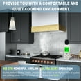 thumbnail image 2 of Akicon 600 CFM Wall Mounted Range Hood, Stainless Steel Range Hood 30 inch, Energy Saving, Ducted Kitchen Hood for Cooking, Powerful Vent Motor, Brushed Stainless with Gold, 2 of 7