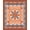 Orange, Pattern 1, variant on ODIKA 4'x6' Terracotta Sunset Geometric Washable Area Rug Artistic Floral Motif With Bold Borders And Modern Non-Slip, Chair-Friendly, Flatwoven for Home Office, Under Desk