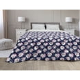 thumbnail image 1 of Cat Down Alternative Comforter, Doodle Style Faces and Hearts Pet Theme, Microfiber Quilt for All Season, 5 Sizes, Peach Blue Grey, by Ambesonne, 1 of 3