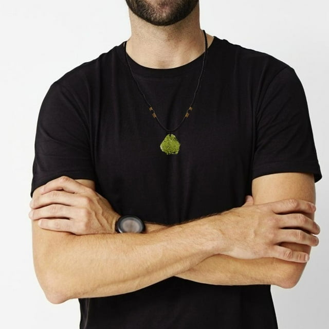 Collier Moldavite Pendentif en Pierre Irrégulière Énergie Naturelle Collier en Pierre Cadeau