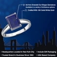 thumbnail image 2 of Gem Stone King 10K White Gold Blue Lapis Engagement Ring for Women | 2.00 Cttw | Emerald Cut 9X7MM | Gemstone Birthstone | Size 6, 2 of 6