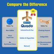 N-Bone Quado Interactive Dog Bones for Dental Health, Long Lasting dog chew bones for Large dog, Breath Freshening Treats, Barbecue Flavor, 7oz