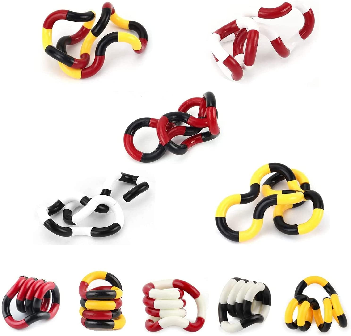 5 pcs Flippy Chain Fidget Toy Adults & Kids Stress Reducer Perfect for ADHD Autism and Anxiety 5pcs+Gift Bag style1 