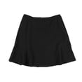 thumbnail image 1 of bar III Falda acampanada sólida para mujer, negro, 22W, 1 of 2