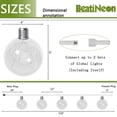 thumbnail image 4 of Beatineon 10.3ft Big Globe Bulb String Lights, 9 Large G100 Bulbs Warm White 2700K, Connectable Indoor Outdoor Party Lighting, Plug-in Fairy Lights for Patio, Bedroom, Halloween, Christmas, 4 of 10