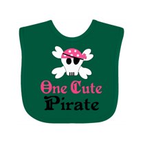 Inktastic Girls Cute Pirate Girls Baby Bib