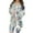 White, variant on SnZhen Women's Cardigan Tops Ladies' Fall Winter Casual Long Sleeved Printed Comfy Loose Cardigans Outwear Blue L