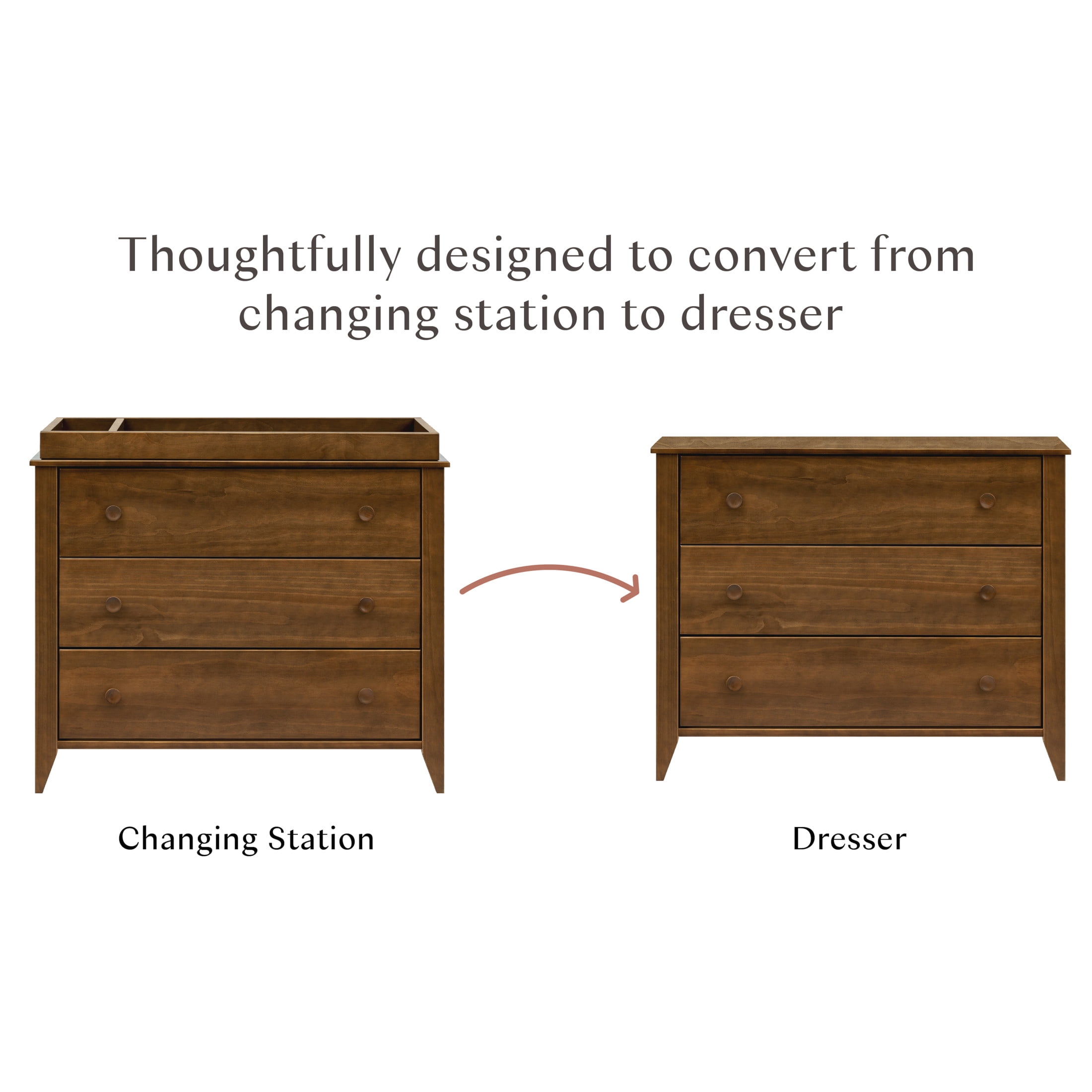 Babyletto Sprout 3-Drawer Compact Changer Dresser with Removable Changing Tray (42")