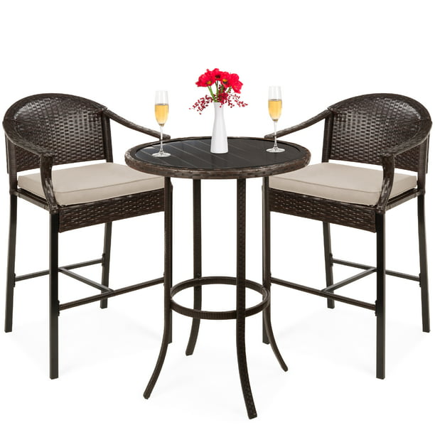 Best Choice S 3 Piece Outdoor, Patio Bar Bistro Table