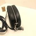 thumbnail image 2 of Michael Kors Jet Set Glam Small Oval Crossbody Leather Black Handbag Bag Purse, 2 of 4