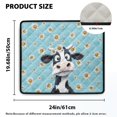 thumbnail image 2 of ZIATUBLES Cow Dasiy Washing Machine Dust Cover Pad Washer and Dryer Top Protector Mat for Laundry Room Kitchen Home Washable Decor Accessories, 24 x 19.7 Inch, 2 of 7