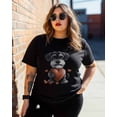 thumbnail image 3 of T Shirts for Women Short Sleeve Cotton Crewneck T-Shirt, Cute Maltese Dog Heart Animal Tee Tops Casual Basic T-Shirts, XS-5XL Black XS, 3 of 7