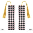thumbnail image 2 of Kdxio Heart Black Buffalo Plaid Gingham Print Metal Tassel Bookmarks,Perfect Gift for Art Lovers and Bookworms Metal Bookmarks for Women, 2 of 8